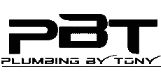 PBT logo for Plumbing By Tony, emphasizing plumbing services and user privacy commitment.