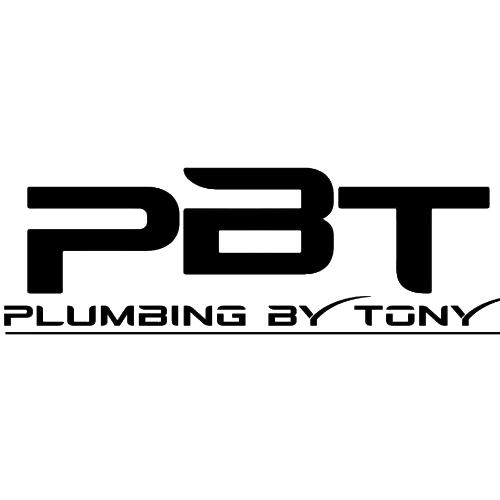 Logo of Plumbing By Tony, featuring the initials "PBT" and the full brand name, representing a plumbing service specializing in sewer line repair and maintenance in Huntington Beach, CA.