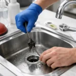 Clean out a drain at home