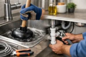 kitchen drain clog huntington