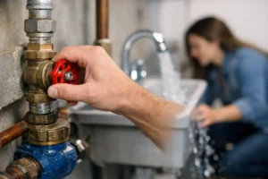 Shut off house water fast