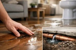Slab leak symptoms at home
